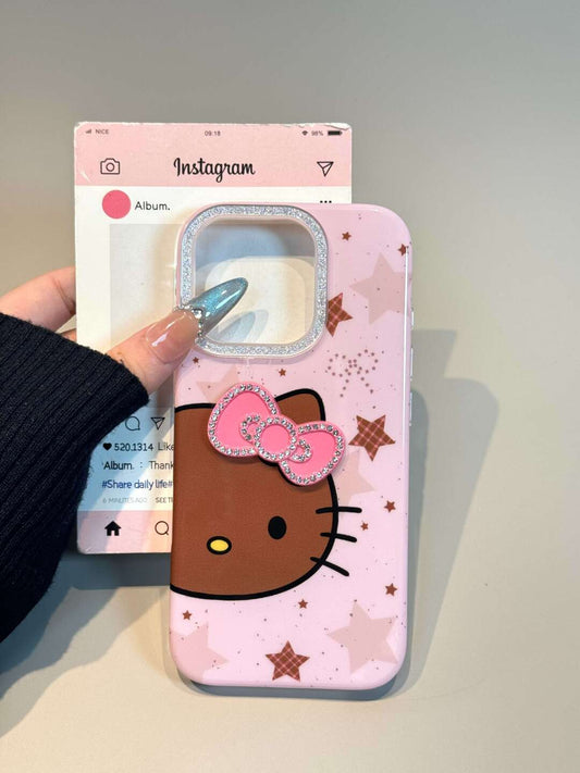 Tan Hellokitty Pink Star Cute Kawaii Phone Case #0537