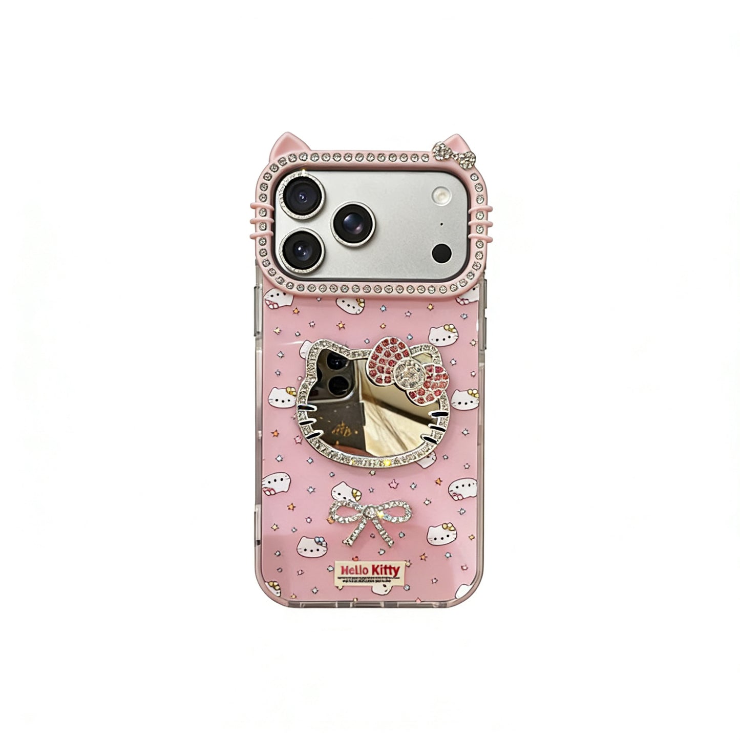 Hellokitty Pink Mirror Cat Ear Cute Kawaii Phone Case #0541