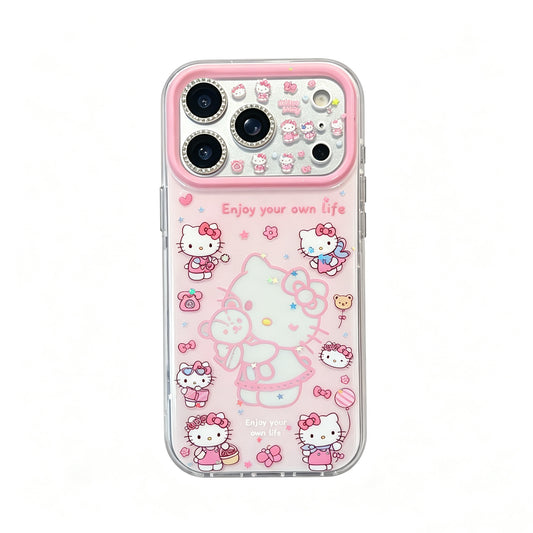 Hellokitty Pink Clear Cute Kawaii Phone Case #0593