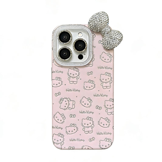 Hellokitty Pink Glitter Cute Kawaii Phone Case #0542