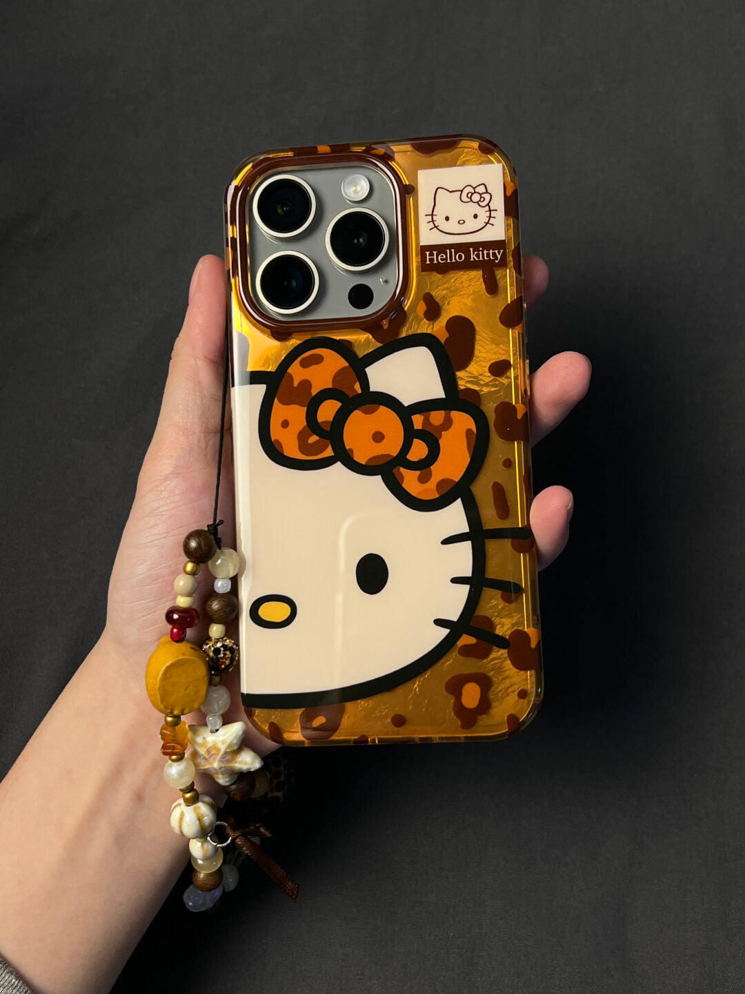 Hellokitty Brown Leopard PrintCute Kawaii Phone Case #0557