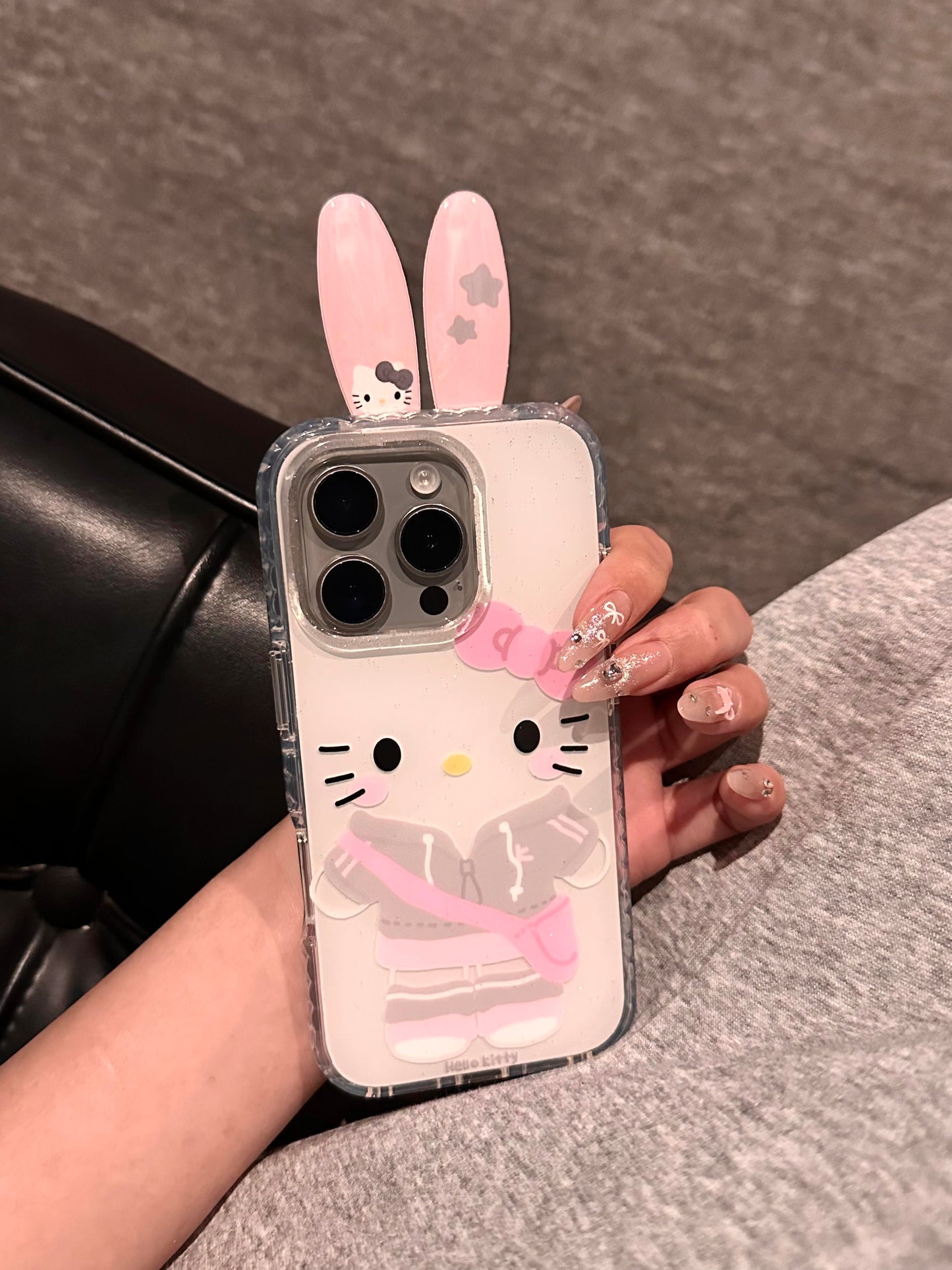 Hellokitty Bunny Ear Hipper Cute Kawaii Phone Case #0519