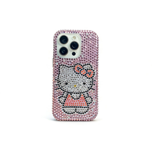 Hellokitty Pink Handmade Rhinestones Cute Kawaii Phone Case #0576