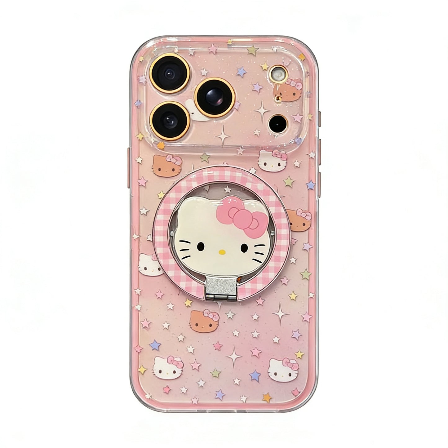 Hellokitty Pink Cute Kawaii MagSafe Case + MagSafe Stand Holder / Phone Grip #0567