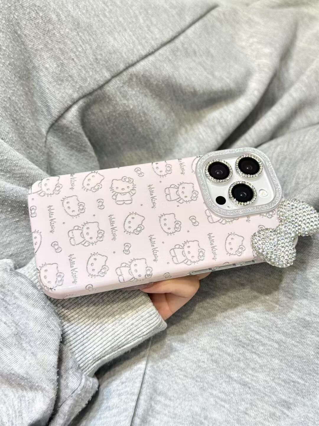 Hellokitty Pink Glitter Cute Kawaii Phone Case #0542