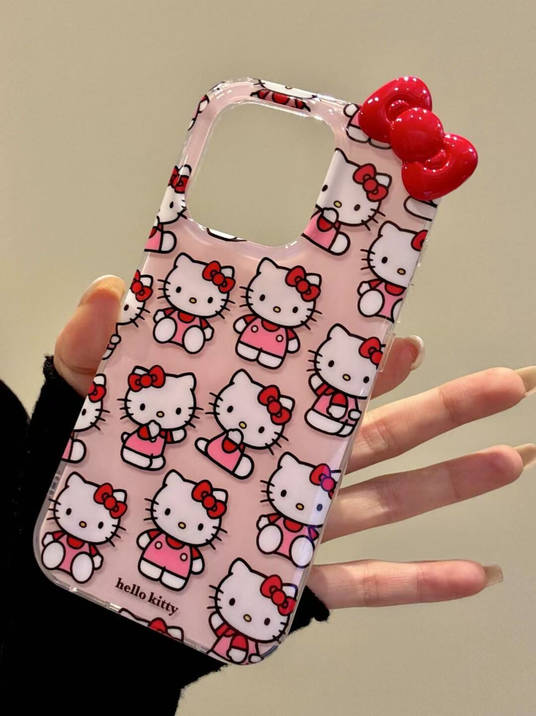 Hellokitty Red Bow Pink Cute Kawaii Phone Case #0530