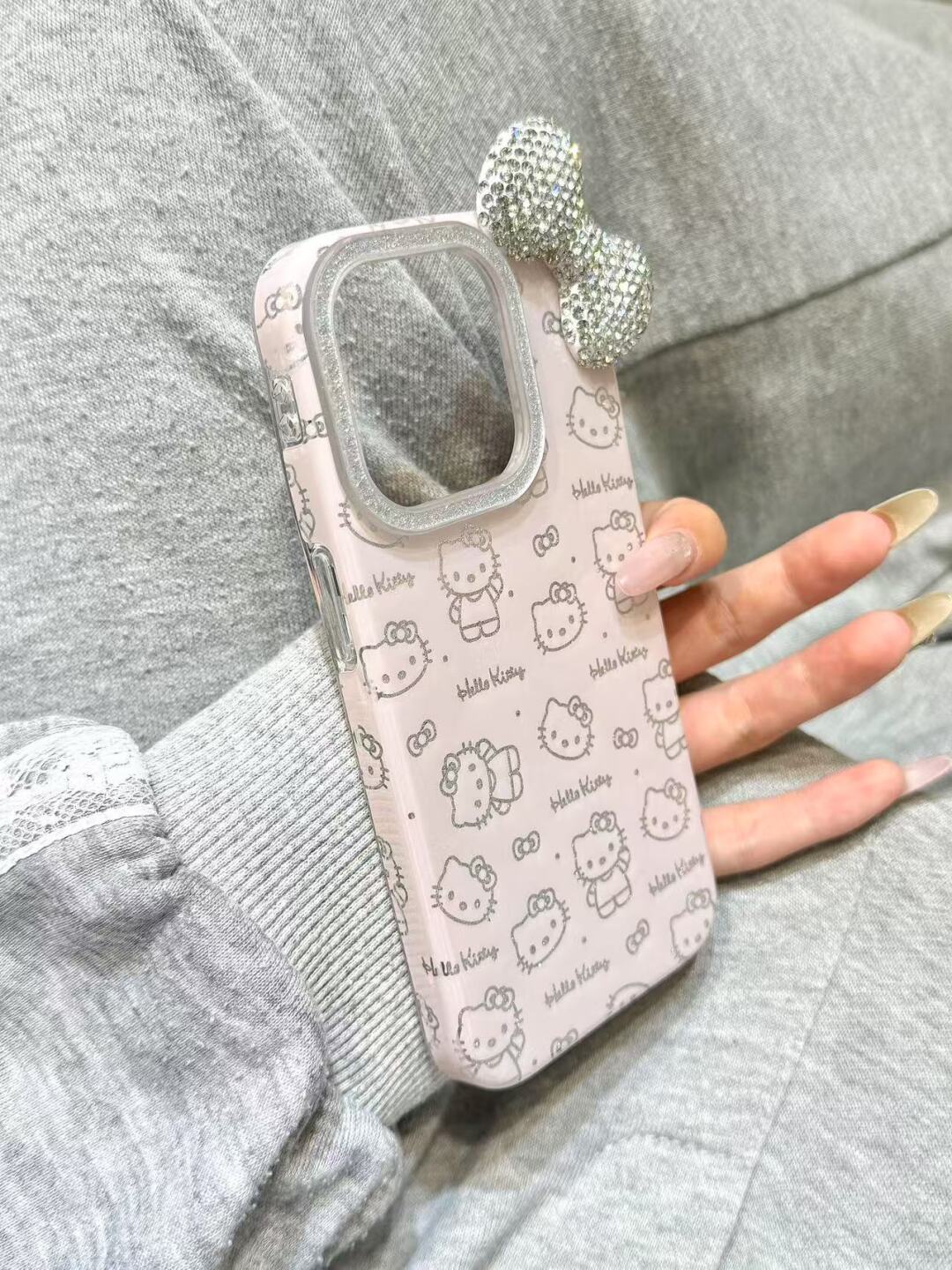 Hellokitty Pink Glitter Cute Kawaii Phone Case #0542