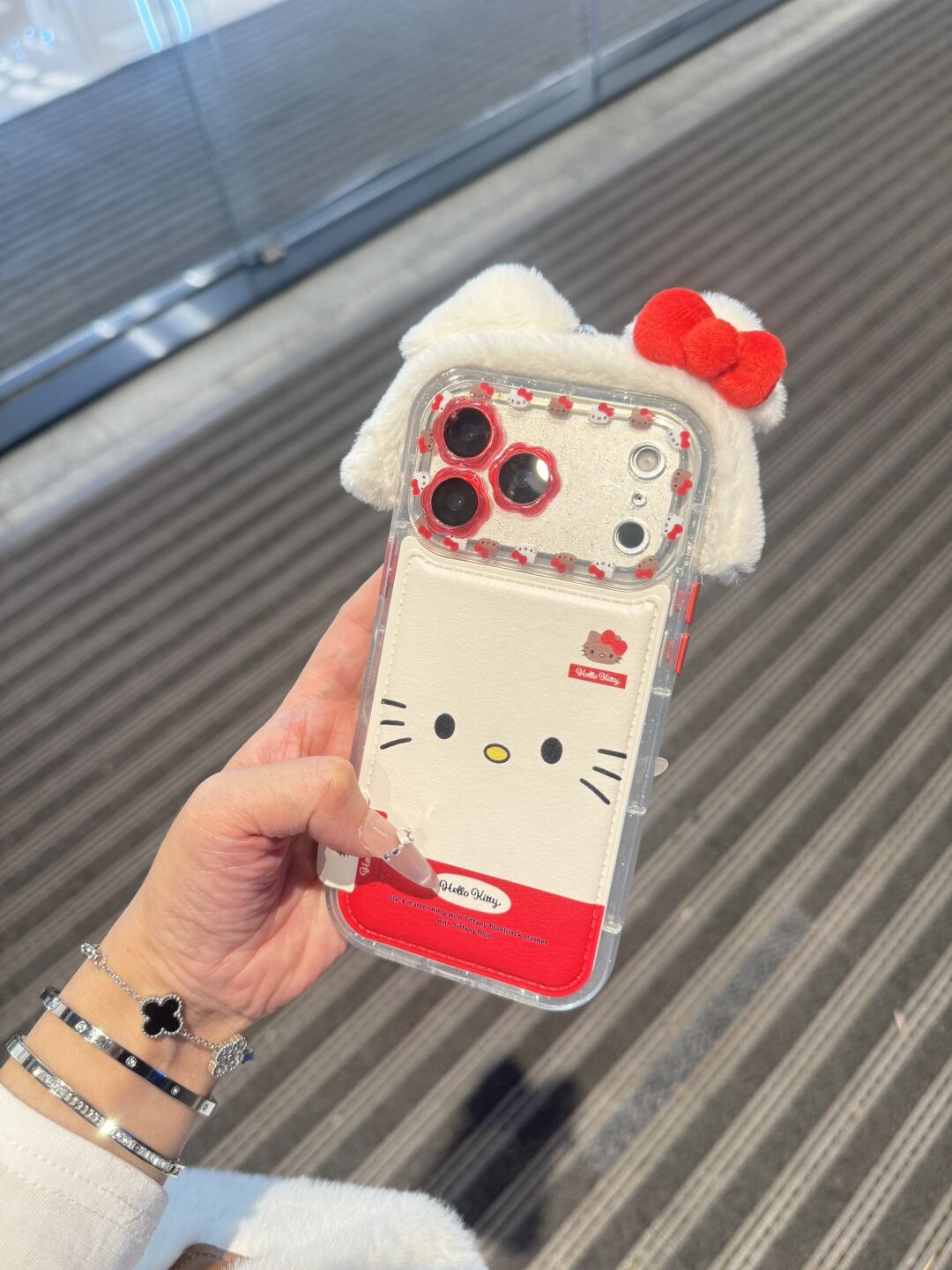 Hellokitty Pluffed headband Cute Kawaii Phone Case #0574