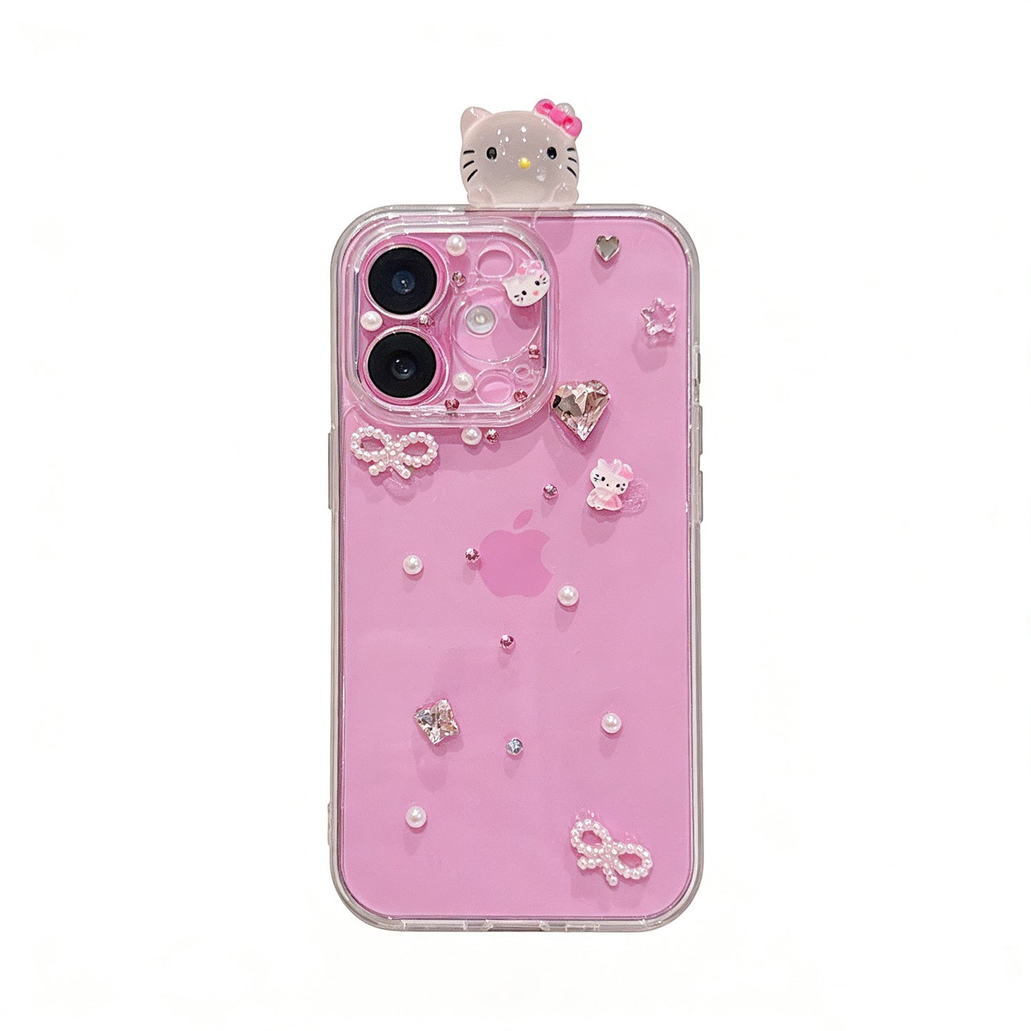 Hellokitty Hipper Glitter Handmade Rhinestones Clear Cute Kawaii Phone Case #0478