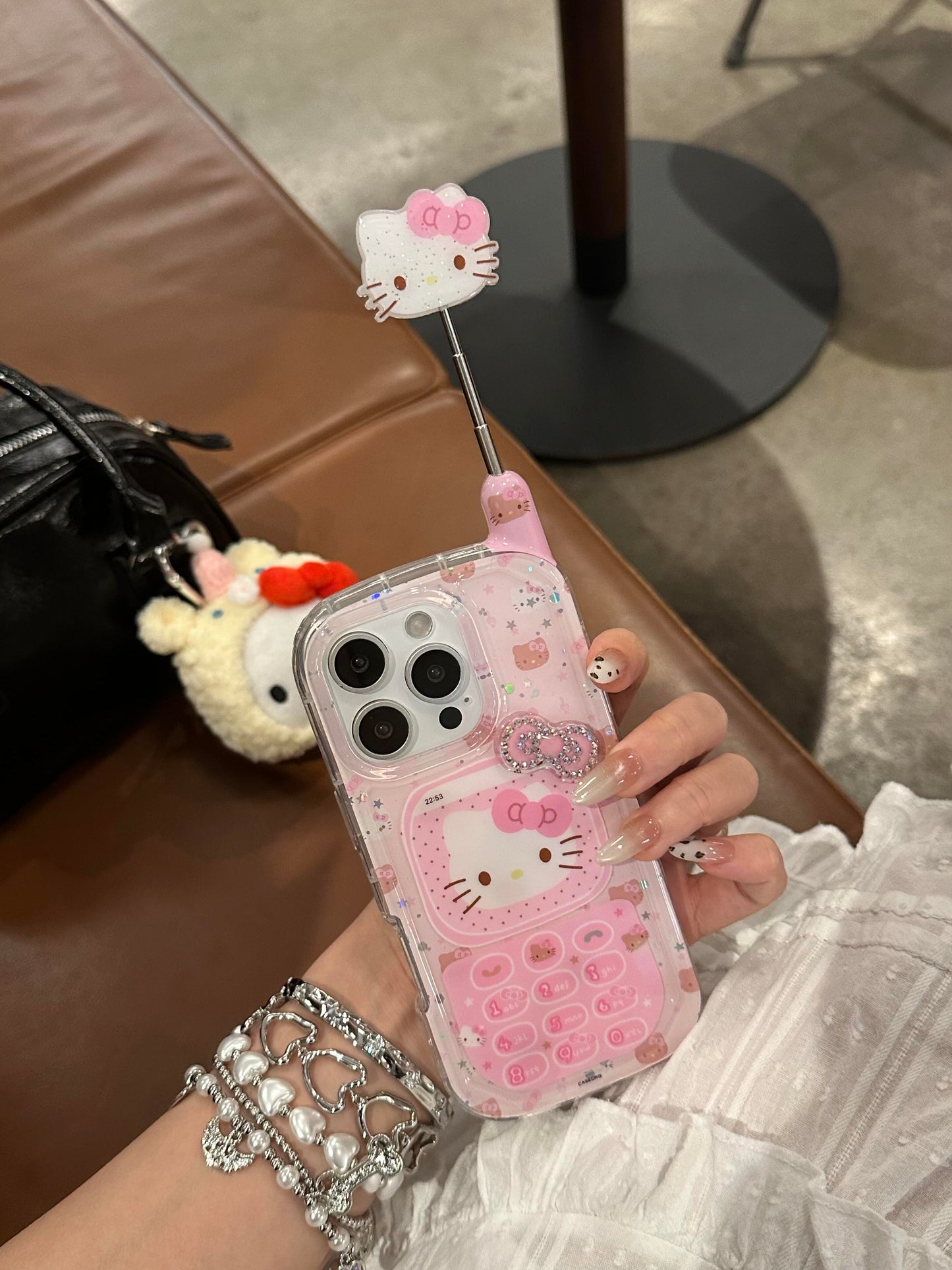 Hellokitty Pink Phone Shape Retro Design Cute Kawaii Phone Case #0544