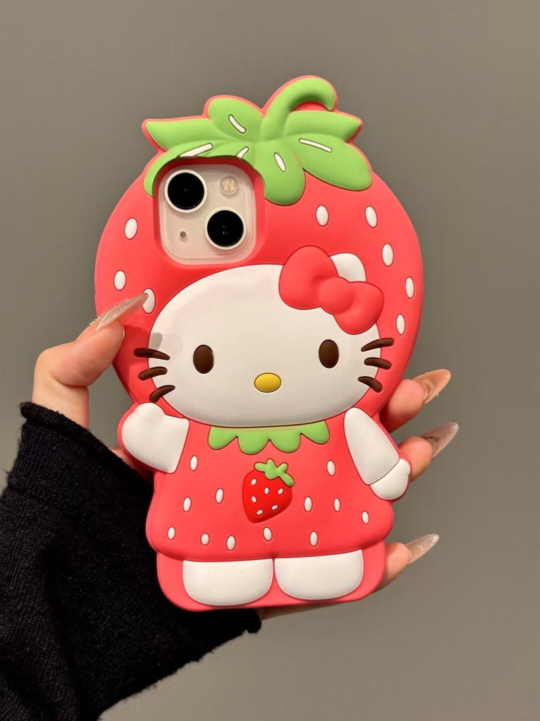 Strawberry Hellokitty Silicone Cute Kawaii Phone Case #0518