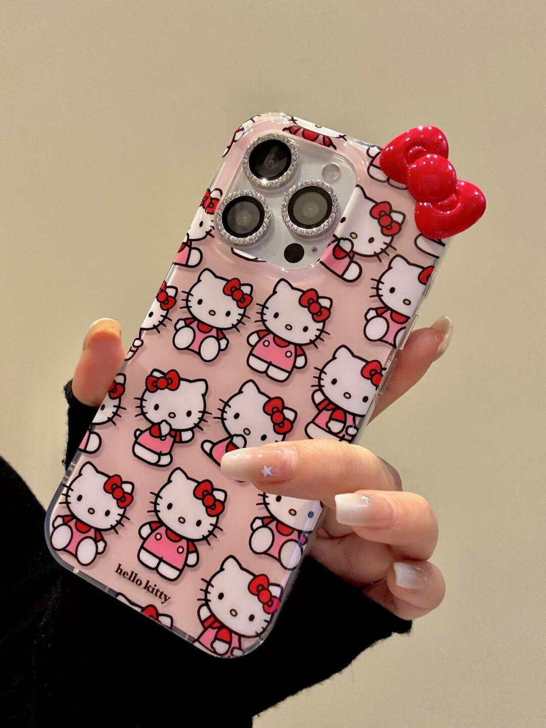 Hellokitty Red Bow Pink Cute Kawaii Phone Case #0530