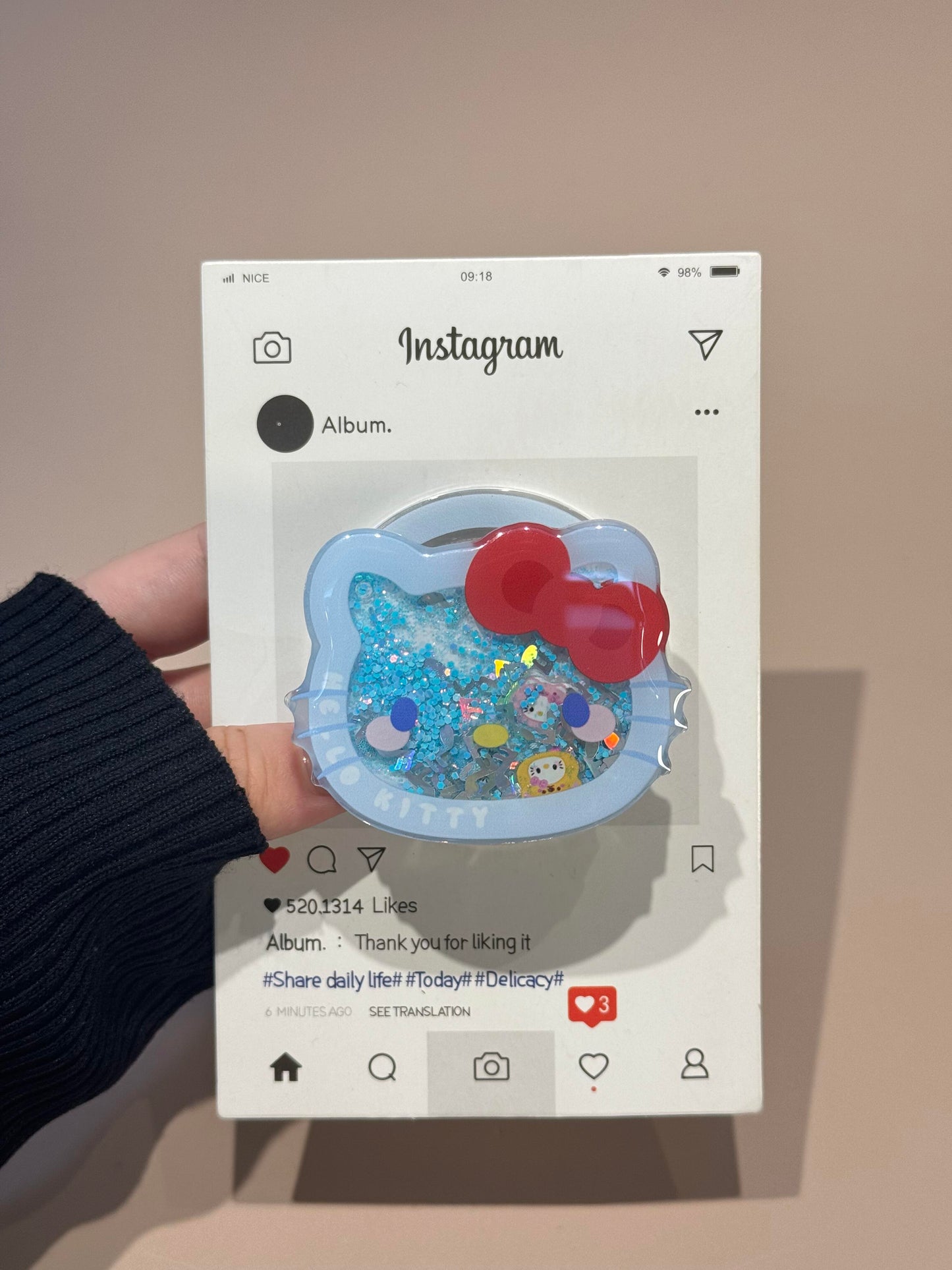 Hellokitty Print Clear Cute Kawaii MagSafe Case + MagSafe Stand Holder / Phone Grip #0572