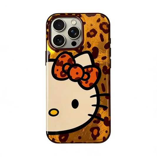 Hellokitty Brown Leopard PrintCute Kawaii Phone Case #0557