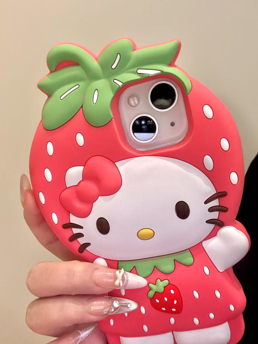 Strawberry Hellokitty Silicone Cute Kawaii Phone Case #0518