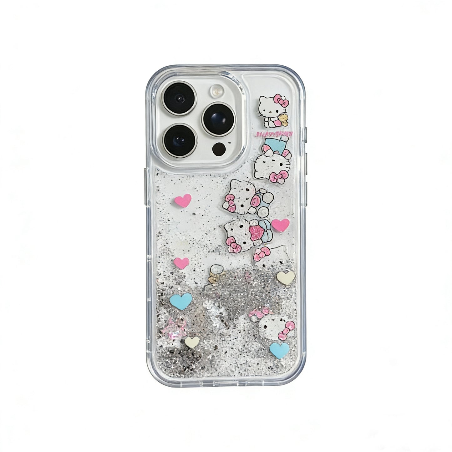 Sanrio Bling Glitter Liquid Quicksand Clear Cute Kawaii Phone Case #0173