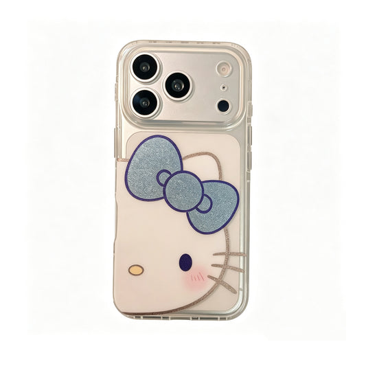 Hellokitty Blue Glitter Bow Cute Kawaii Phone Case #606