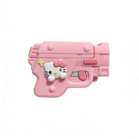 Hellokitty Pink Gun Shape Silicone Cute Kawaii AirPods Case #0155