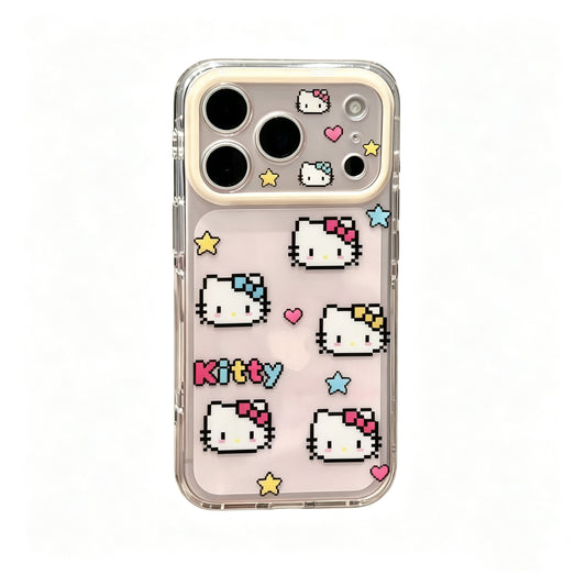Hellokitty Clear Pixels Pattern Cute Kawaii Phone Case #602