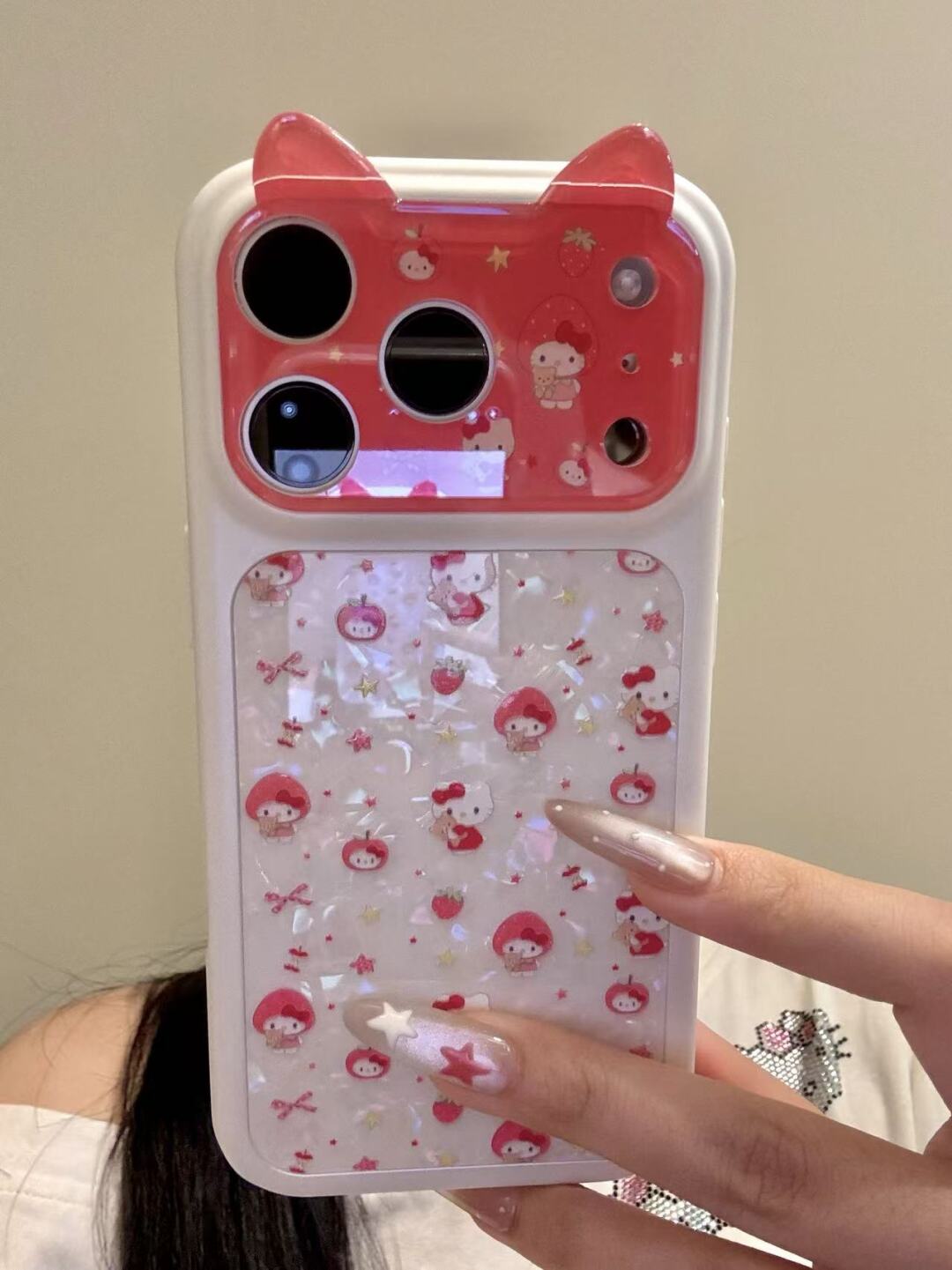 Hello Kitty Strawberry 3D Ear Phone Case #618