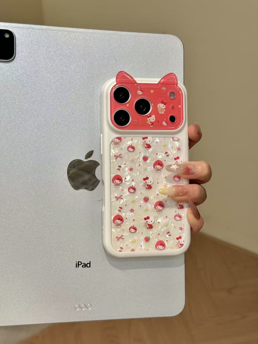 Hello Kitty Strawberry 3D Ear Phone Case #618