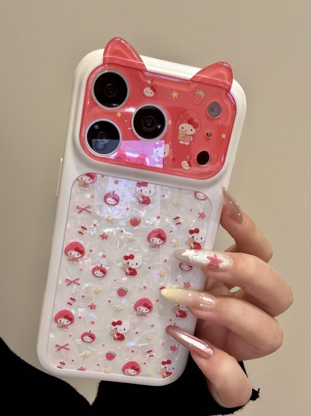 Hello Kitty Strawberry 3D Ear Phone Case #618