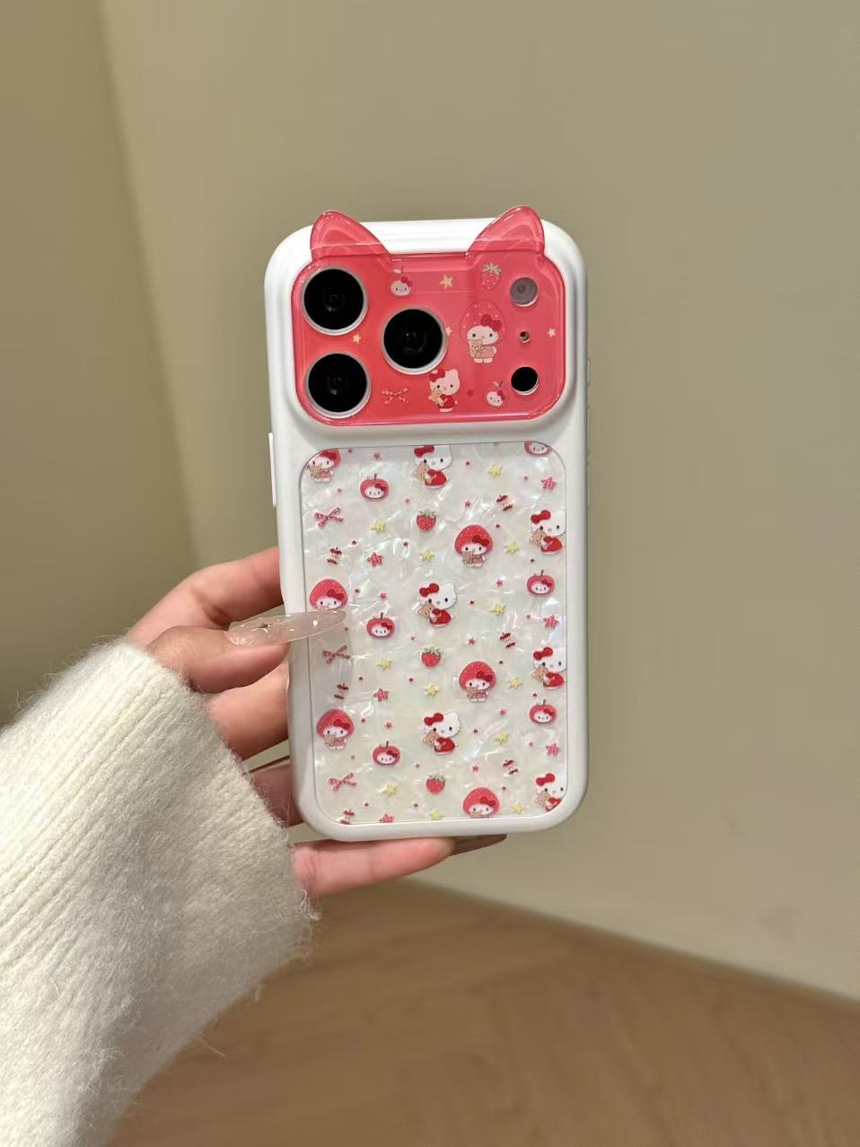 Hello Kitty Strawberry 3D Ear Phone Case #618