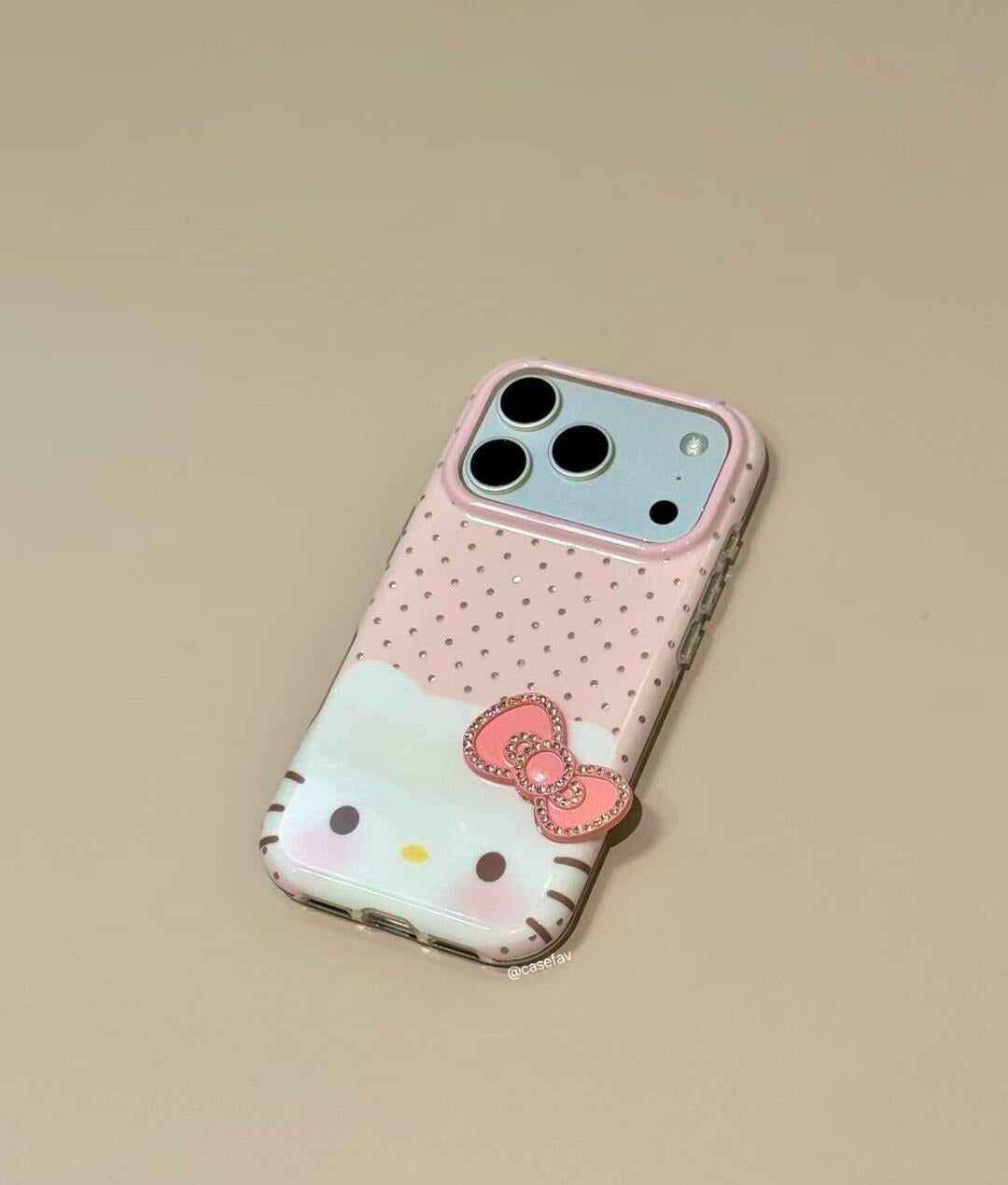 Hello Kitty Light Pink Polka Dots Phone Case#626