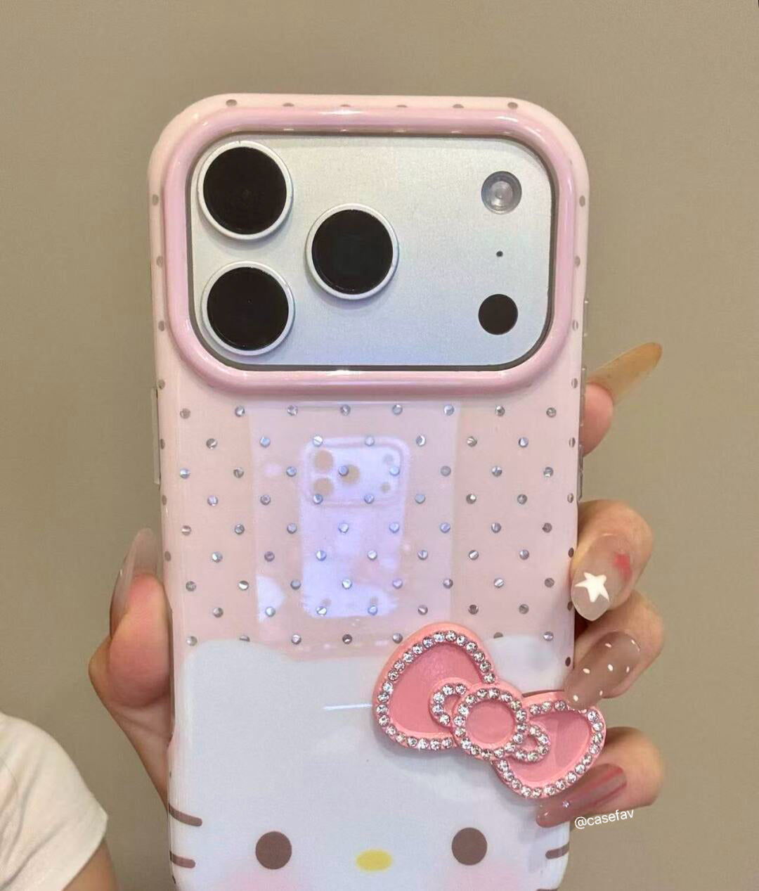 Hello Kitty Light Pink Polka Dots Phone Case#626