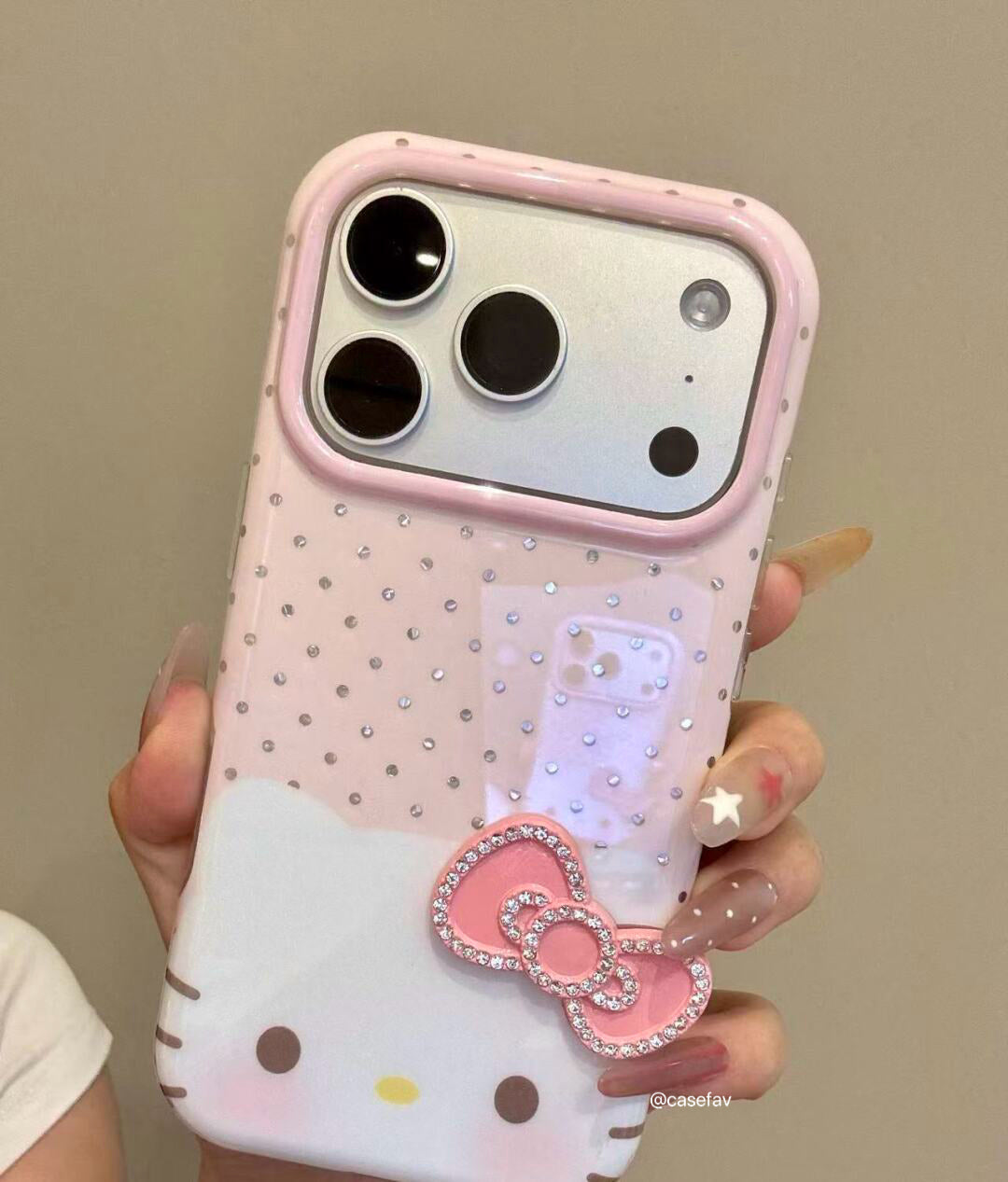 Hello Kitty Light Pink Polka Dots Phone Case#626
