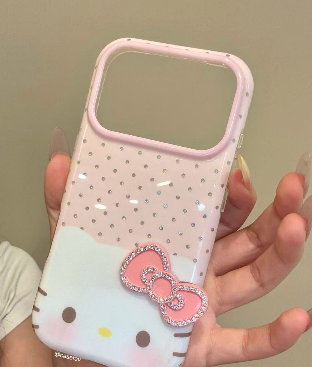 Hello Kitty Light Pink Polka Dots Phone Case#626