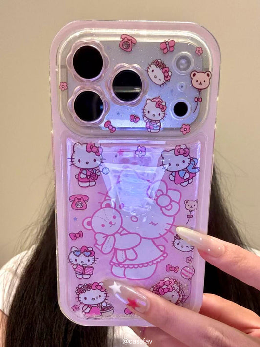 Hello Kitty Pink Quicksand Glitter Phone Case #626