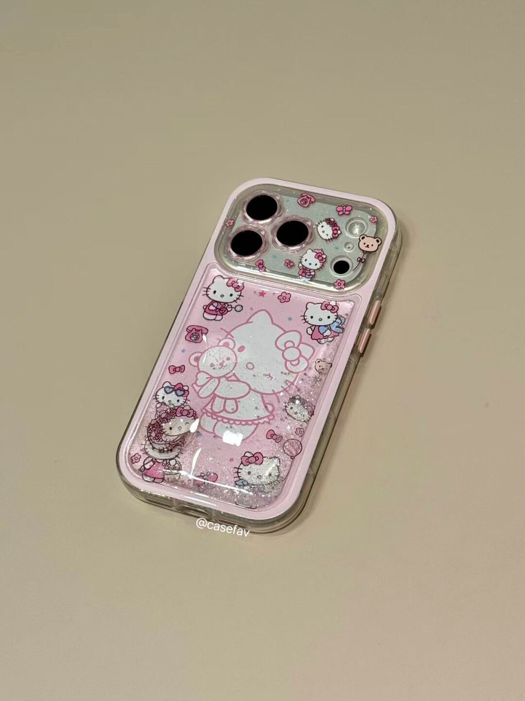 Hello Kitty Pink Quicksand Glitter Phone Case #626