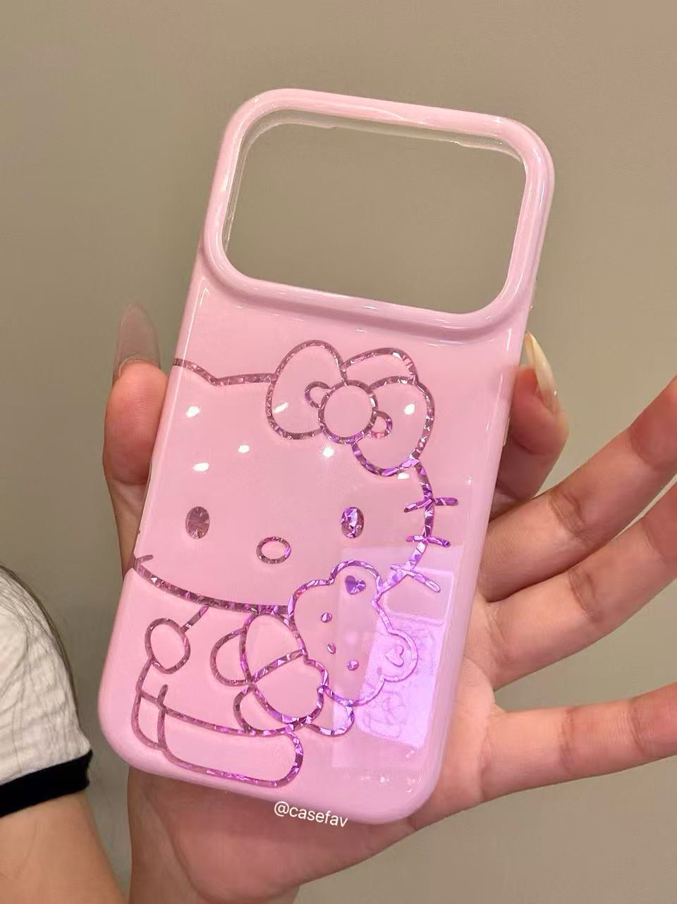 Hello Kitty Hugging Little Bear Pink Phone Case #632