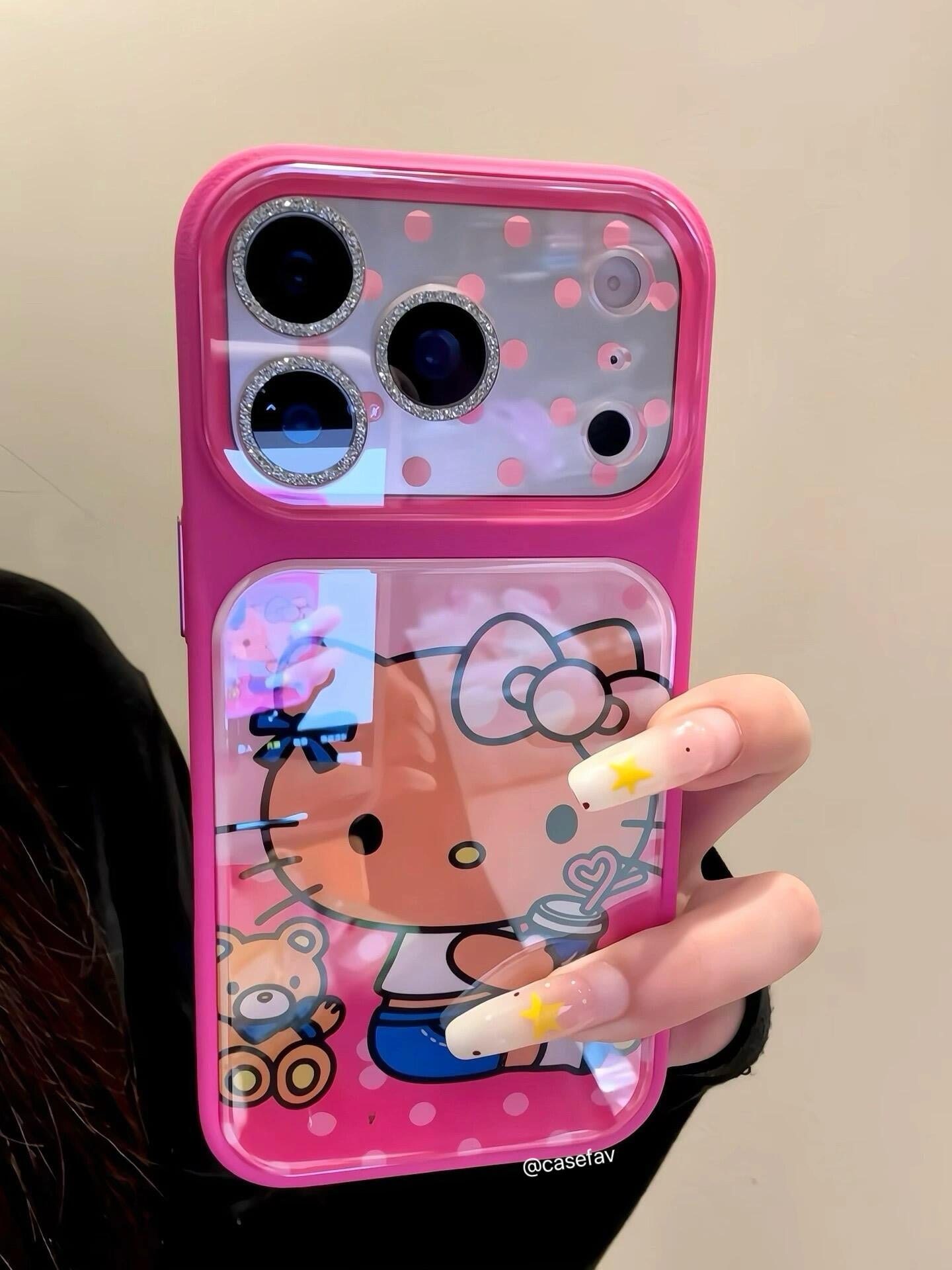 Hello Kitty Bear Pink Polka Dots Phone Case #635