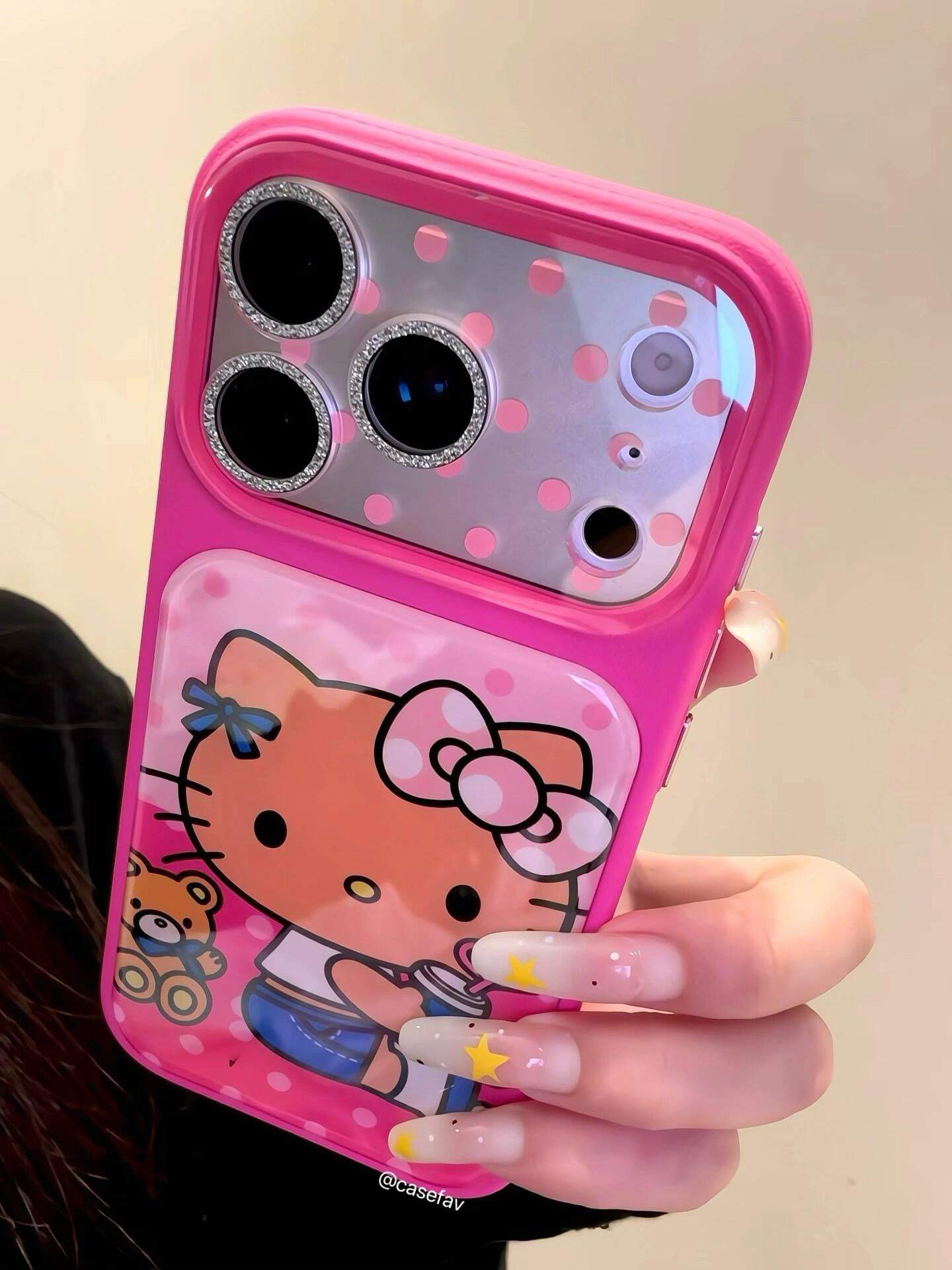 Hello Kitty Bear Pink Polka Dots Phone Case #635