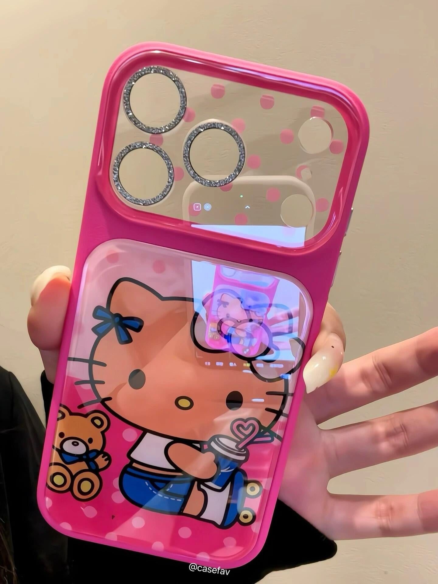 Hello Kitty Bear Pink Polka Dots Phone Case #635