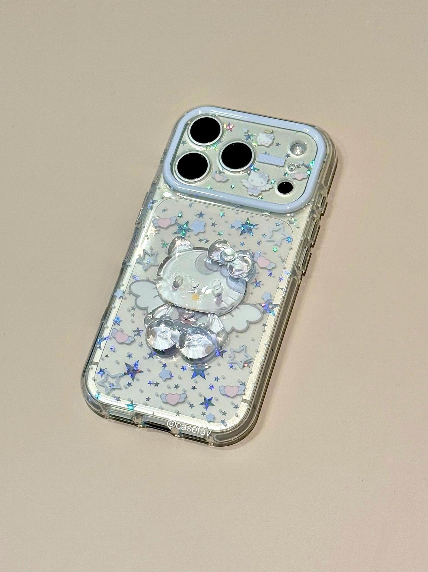 Hello Kitty 3D Clear Angel iPhone Case #645