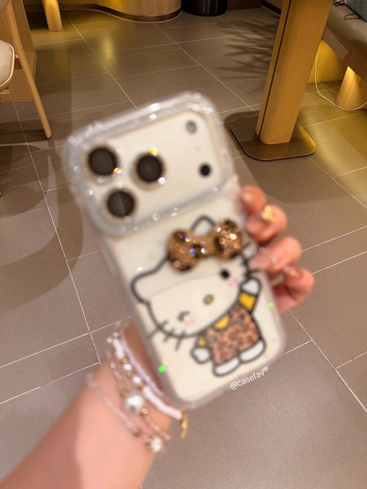 Hello Kitty Leopard Print Clear Phone Case #649