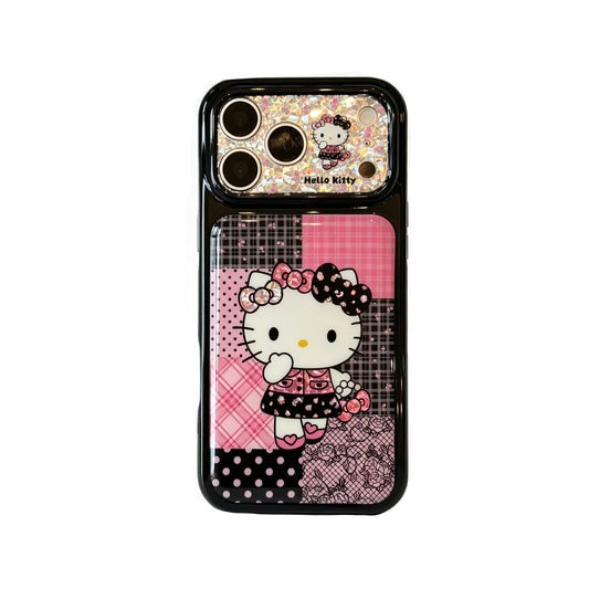 Hello Kitty Black Pink Glitter Phone Case #651