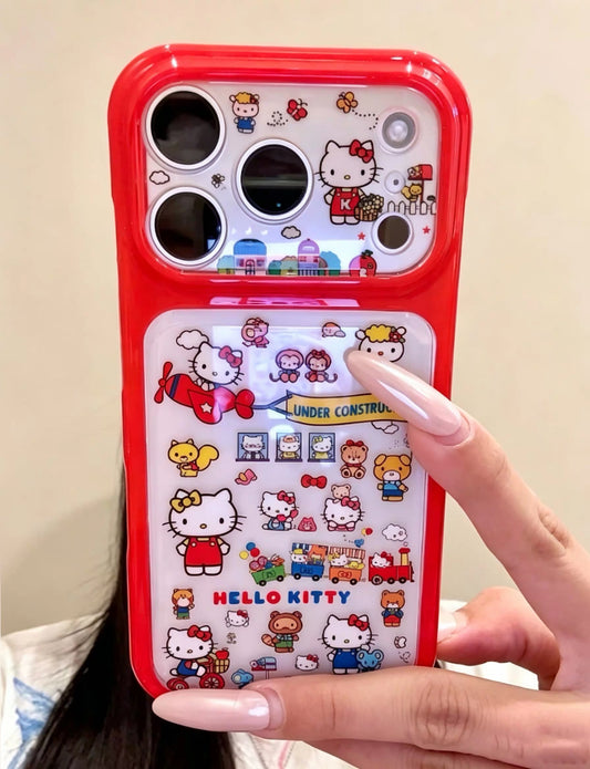 Hello Kitty Red Border Clear Phone Case #681