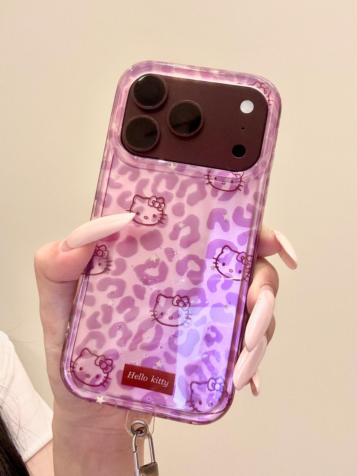 Hello Kitty Purple Leopard Print Phone Case #682
