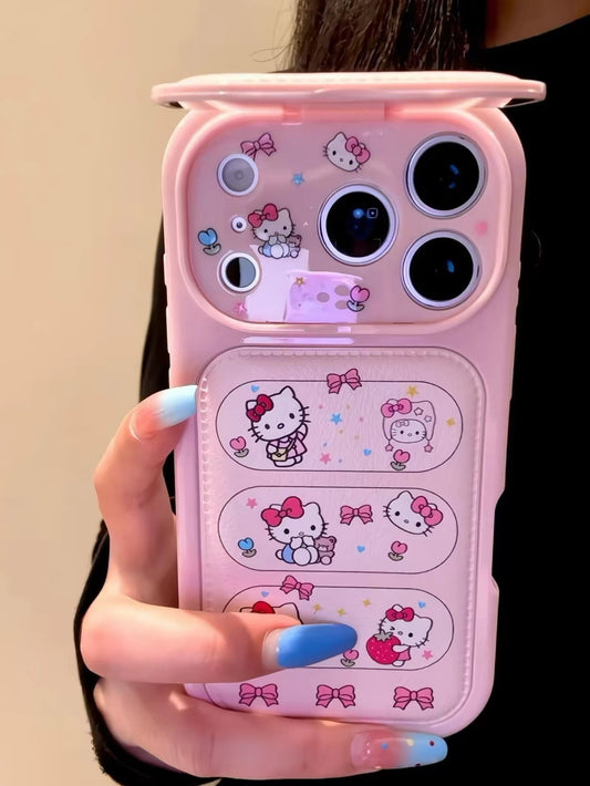 Hello Kitty Pink Mirrored Flip Case #687