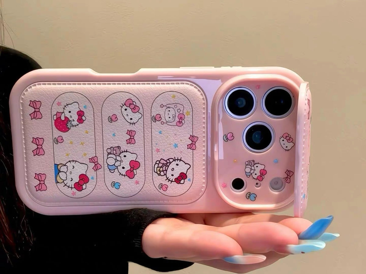 Hello Kitty Pink Mirrored Flip Case #687