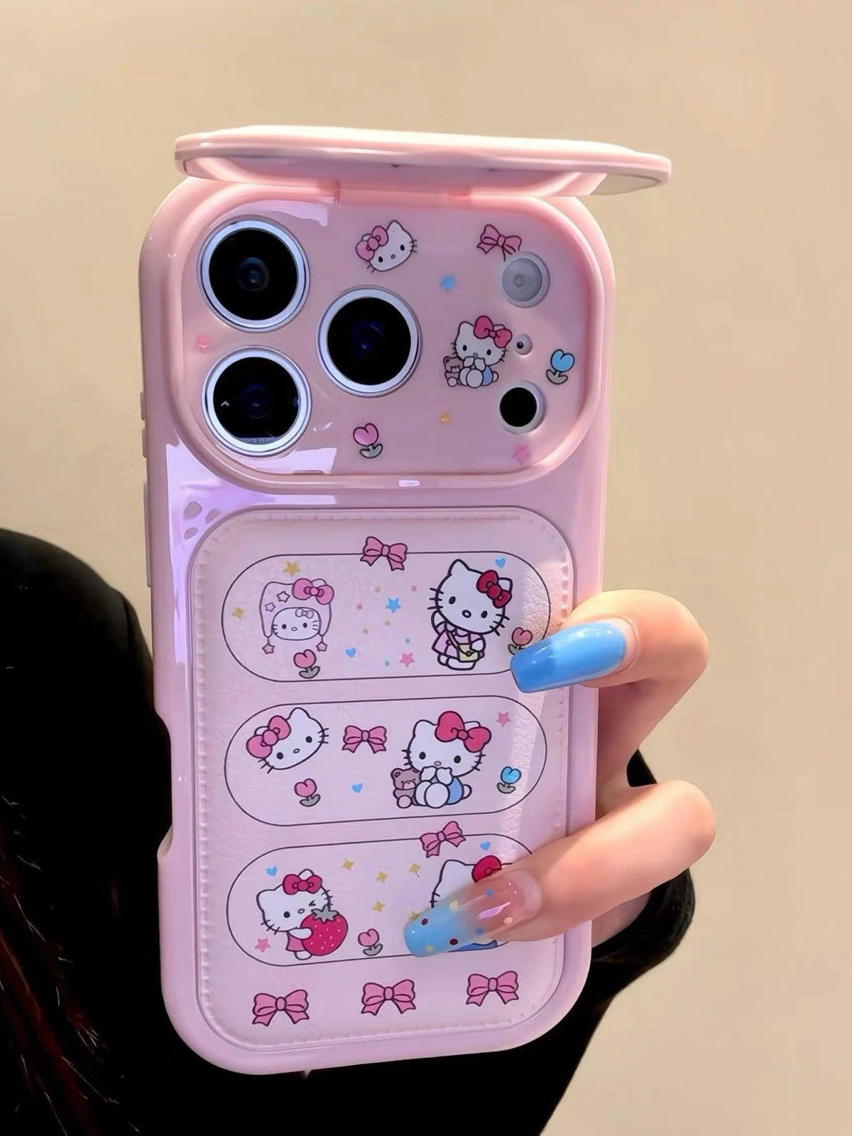 Hello Kitty Pink Mirrored Flip Case #687