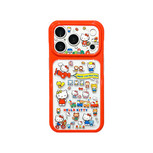 Hello Kitty Red Border Clear Phone Case #681