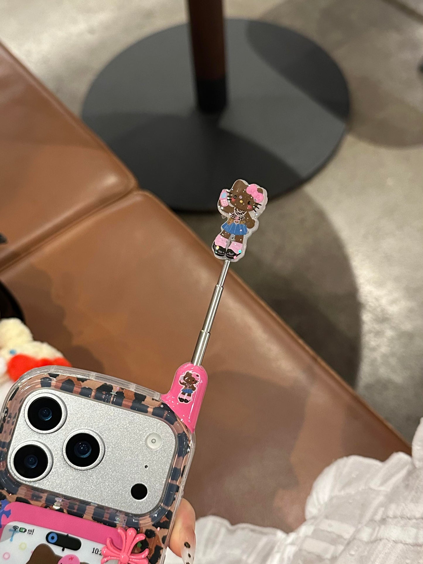 Hellokitty Leopard Print Phone Shape Retro Design Cute Kawaii Phone Case #0549