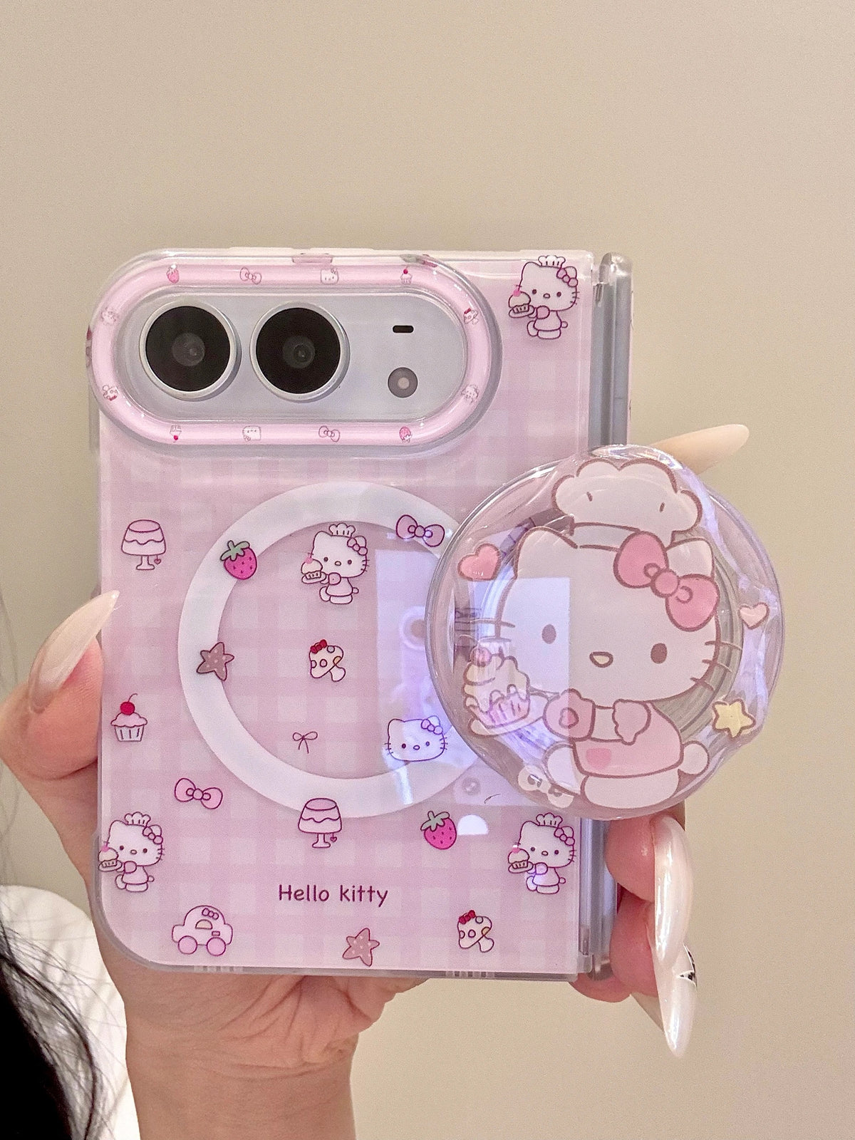 Hellokitty Pink Magnetic iPhone Duo Case #0724