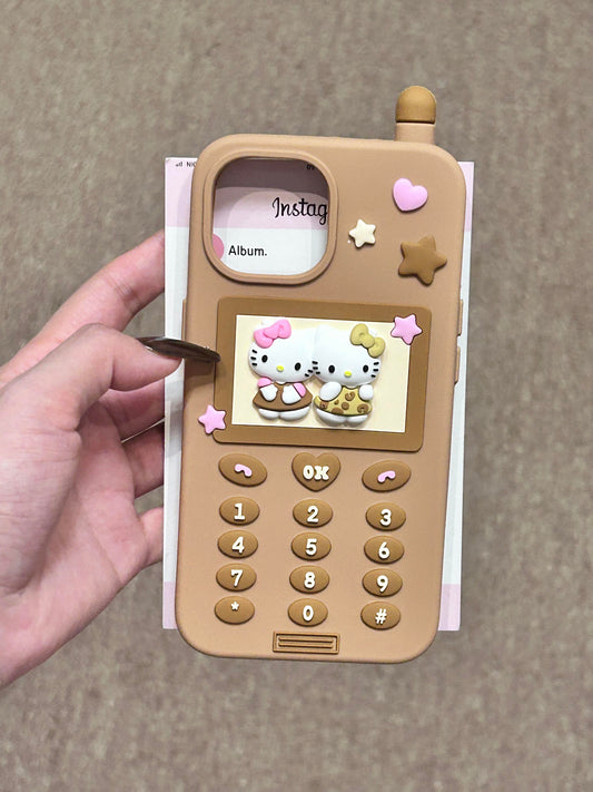 Hellokitty Brown Phone Keypads Silicone Cute Kawaii Phone Case #0129