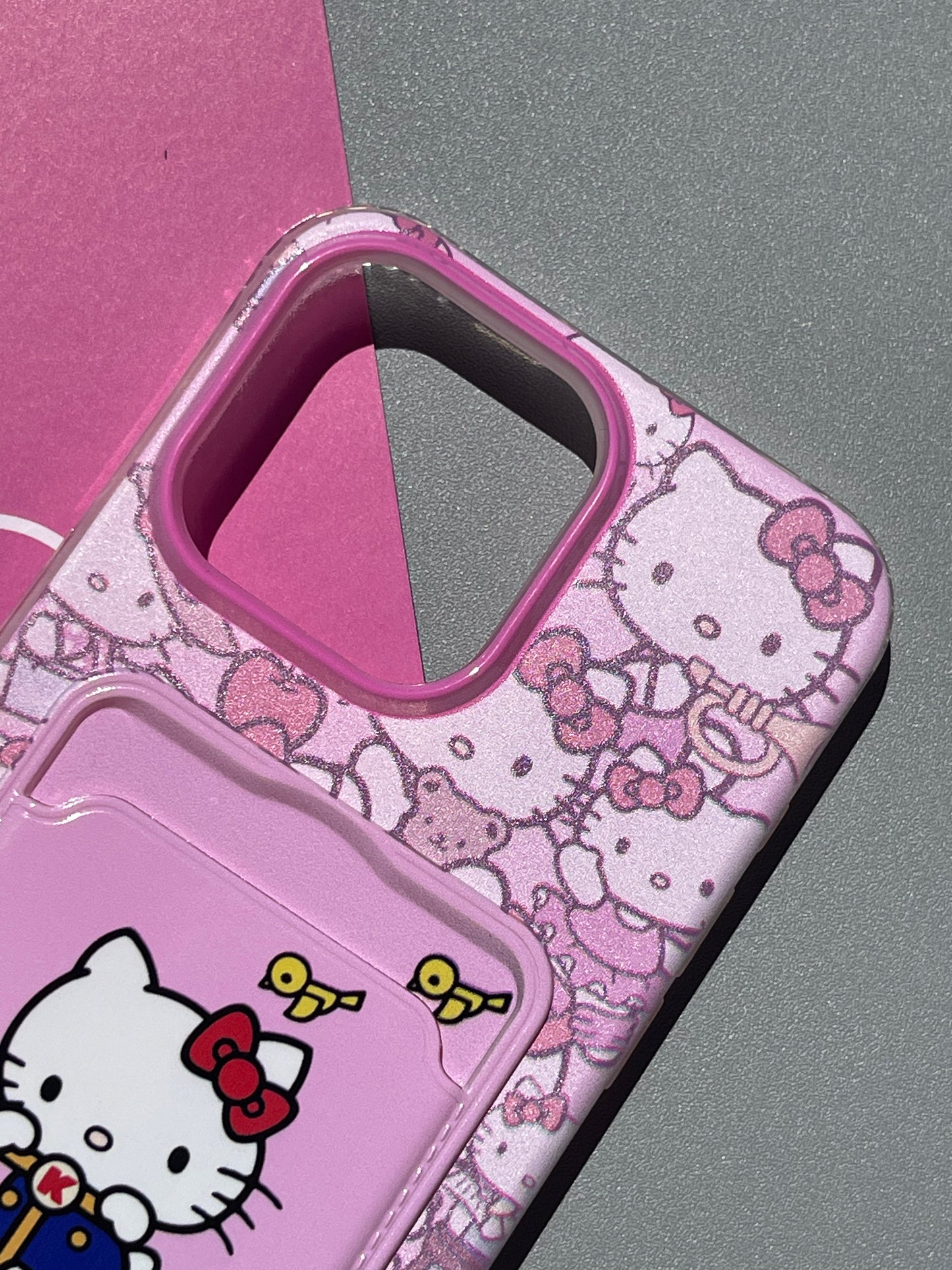 Hellokitty Pink Card Holder Film Case Cute Kawaii Phone Case  #0137